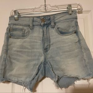 American Eagle High-Rise Shortie Jean Shorts Size 2
